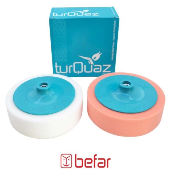 Turquaz Aplikatörlü Polisaj Süngeri - Çap 150mm Turuncu